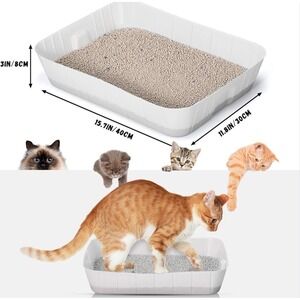 Disposable Cat Litter Box Liners Trays 25 Count Lightweight Portable